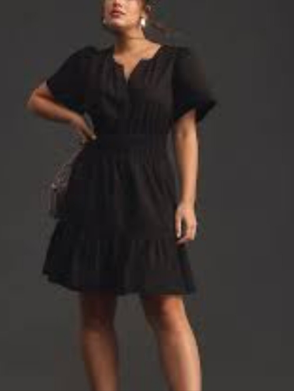 Anthropologie Somerset Mini Dress BLACK NWOT